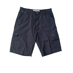 Vintage Anchor Blue Baggy Y2K Shorts Mens 34 Blue Canvas Cargo Workwear Skater